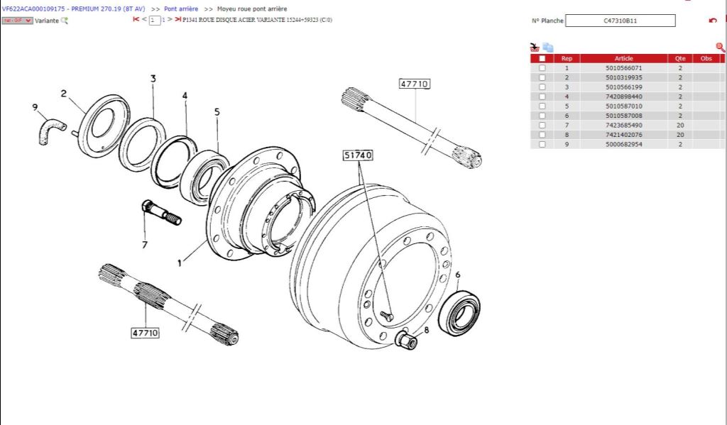 piece_RENAULT 270 DCI COVED MOYEU ARRIERE 5010566071