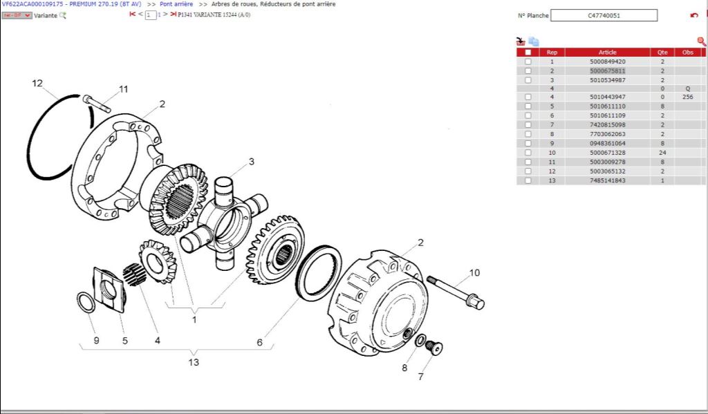 piece_RENAULT 270 REDUCTEUR AR 5000675811