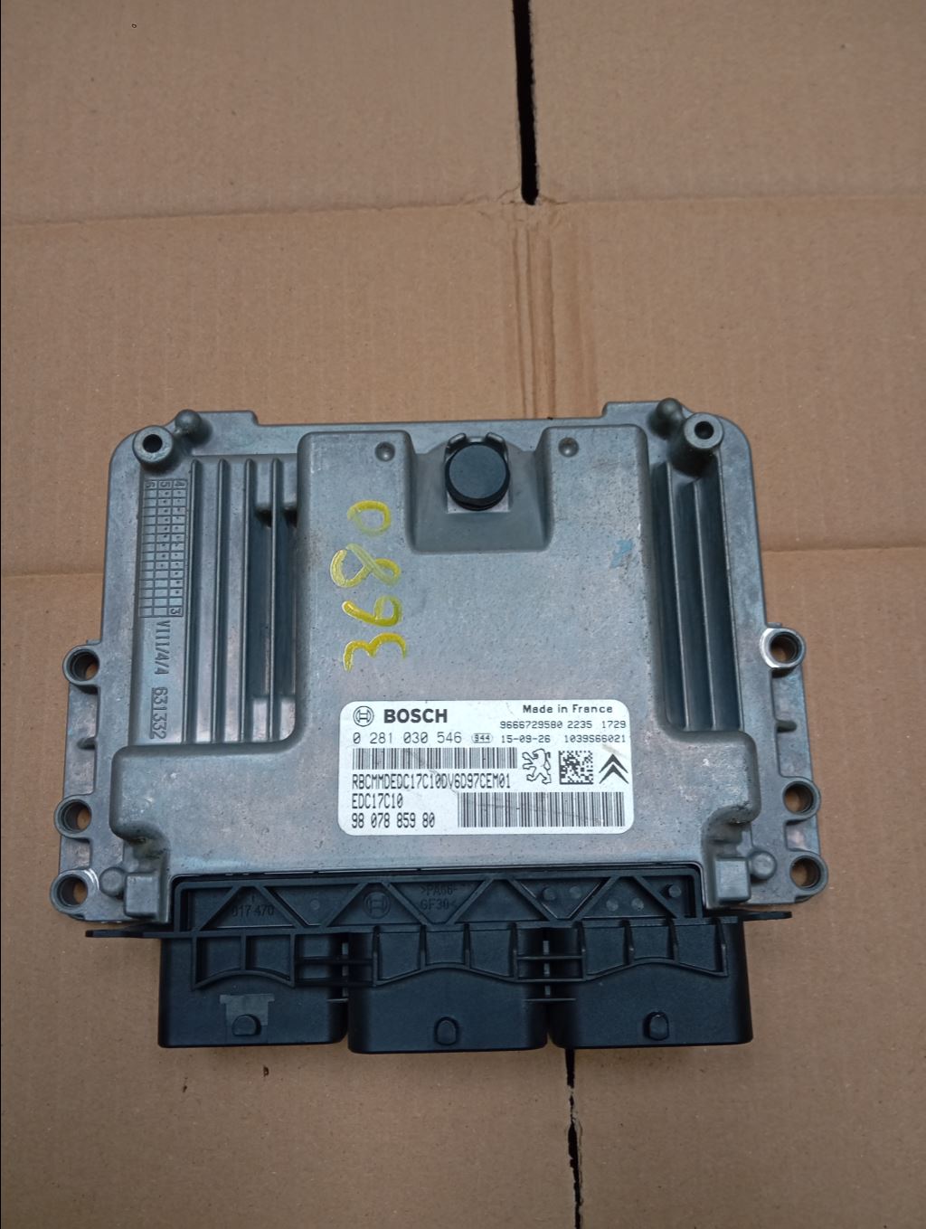 piece_PEUGEOT PARTNER 1.6 HDI - 8V TURBO BOITIER GESTION MOTEUR 0281030546